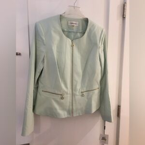 NWT Calvin Klein women’s lined blazer mint green